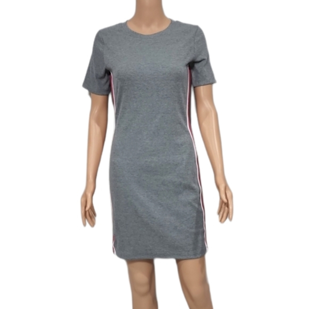 Divided H&M Women's Casual Gray Short Sleeve Round Neck Dress Size‎ M